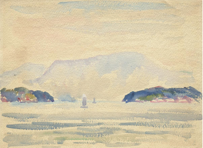 倪蔣懷《瀨戶內海屋島》